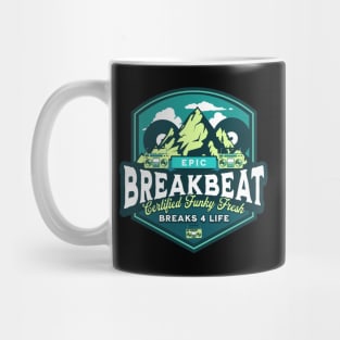 BREAKBEAT - Epic Funky Fresh mountain (Blue/Lime) Mug